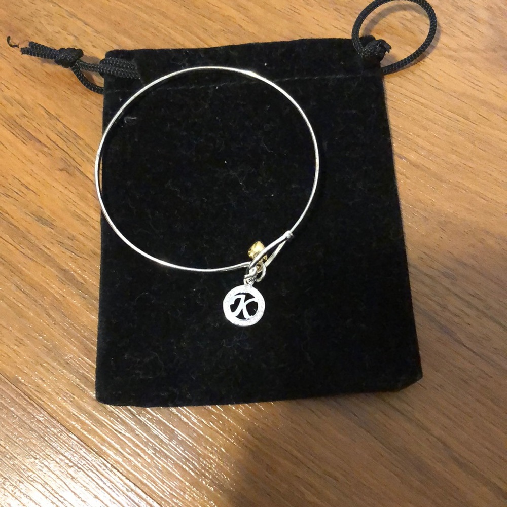 Letter K Bangle Bracelet